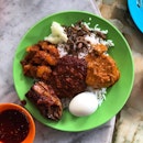 Like locusts, we devoured all the Char Koay Teows, prawn noodles and all I could capture was just this plate of nasi lemak Nyonya style