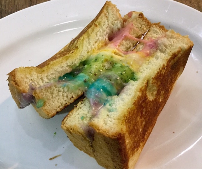 Rainbow Cheese Toastie  $9