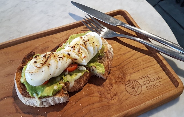 Avo & Egg + Melted Cheese On Toast
