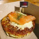 As it was too delicious, we ordered a 2nd serving and this time we had - Cheesy Rosti with Smoked Salmon (1 for $5.90, 2 for $10) Golden crispy burnt edges Rosti, with cheese that melts into the Rosti and top with Smoked Salmon, sour cream is placed on the side.