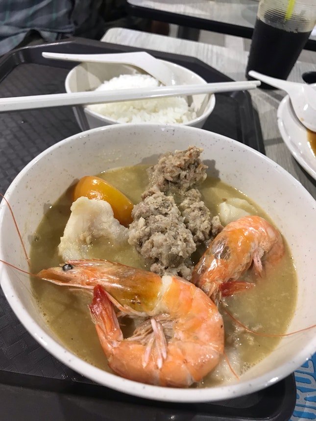 Seafood soup ($8.5)