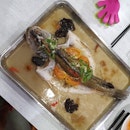 Steamed fish, teochew style.