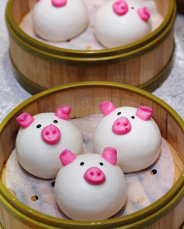 [Paradise Teochew Restaurant] - Steamed Custard Bun in Piggy Shape ($5.80 for 3pc).