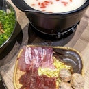 [Empress Porridge] - The Porridge Steamboat ($15) comes with a finely milled porridge base, along with an assortment of protein and vegetables.