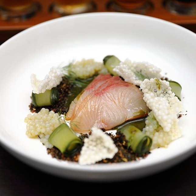 [LeVeL33] - The Kingfish Sashimi ($26) is a light but flavourful dish on the menu.