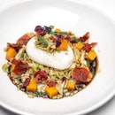 [Morton’s The Steakhouse] - Burrata, Brussels Sprouts & Roasted Butternut Squash Salad ($28++).