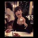 Okasan chomping in her claw!! #japfamily #life #fun #food