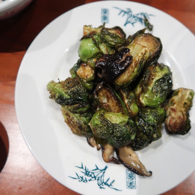 Brussels Sprout With Shiitake Mushroom ($5)
