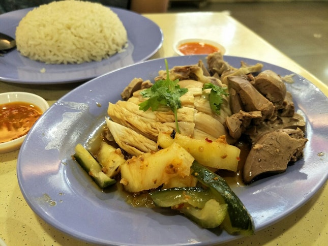 Chicken Rice With Gizzards And Liver ($5.20)