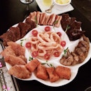 Meat Platter For Cheese Fondue 