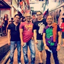 Night out in Lan Kwai Fong with Hong Kong-based friends - MangLV, Ruben Mallorca, and MangA .