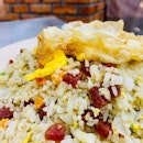 Lap Cheong fried rice at Happy Family Noodle House.