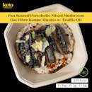 Pan Seared Portebello Mixed Mushroom Oat Fibre Konjac Risotto W/ Truffle Oil