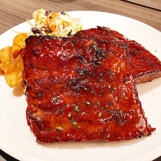 St. Louis-Style Barbecue Pork Ribs ($36). •HOSTED TASTING•