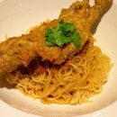 Spicy chilli pasta with crispy soft shell crab...another #UjongSecretDinner exclusive.