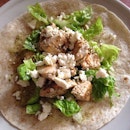 #Lunch : Chicken pesto wrap with feta cheese!