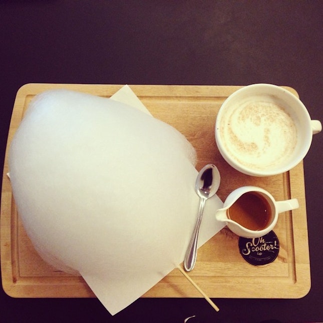 Cotton candy + coffee.