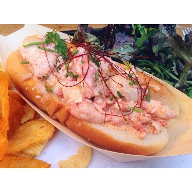 The Modern Lobster Roll, if you get the set, comes with truffle chips and salad!