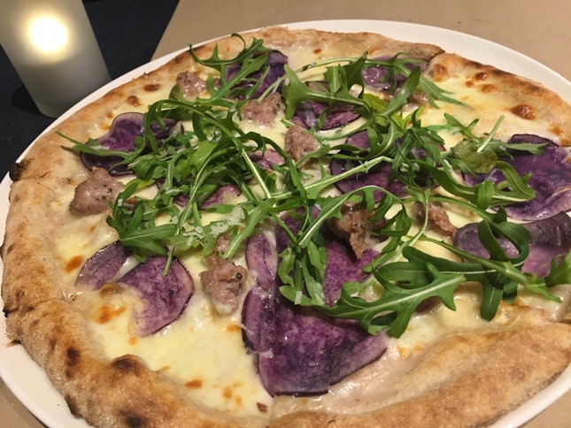 Sausage & Purple Potatoes Pizza ($29)