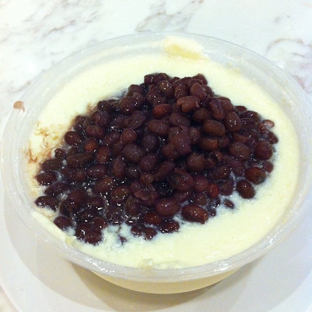 I had this baked milk with red beans.